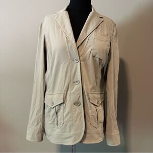 Eddie Bauer Travex Tan Stretch Suiting Travel Blazer Jacket